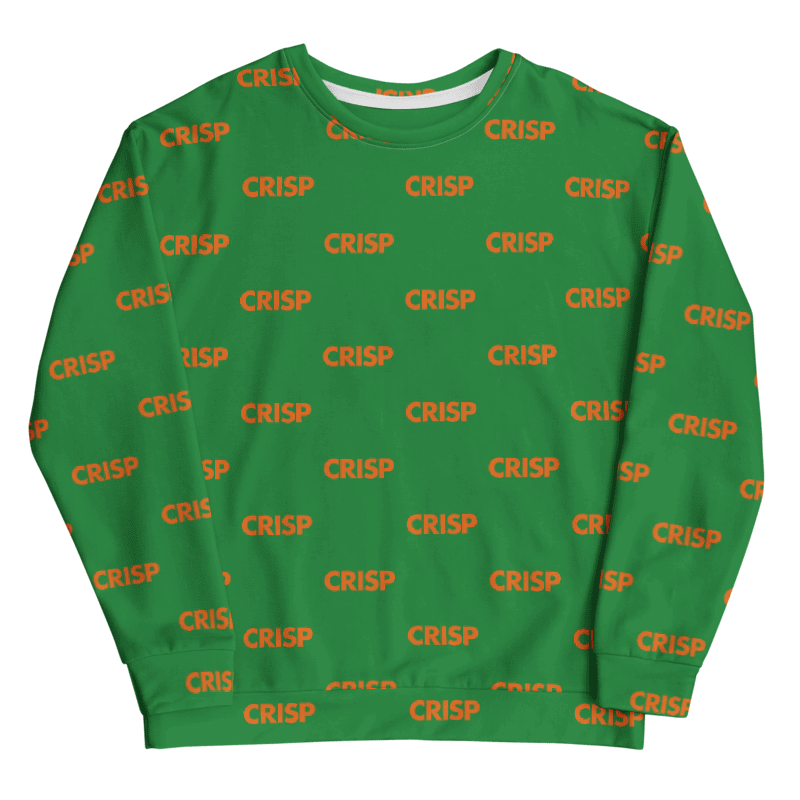 Crisp Clothing | Sweatshirt | Winter Green Pattern Holiday Edition
