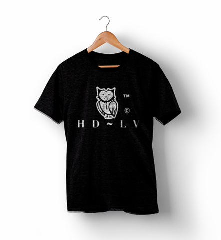 HDLV | Black Owl Logo Shirt - Black