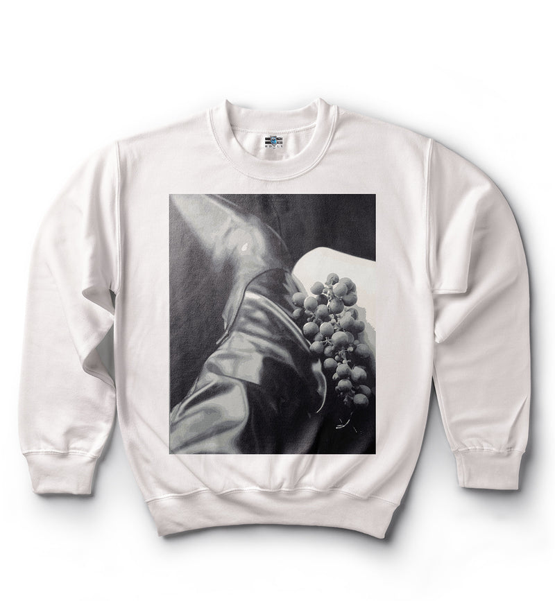 Wine Grapes and Boots  - Sweat Shirt - White