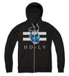 HD-LV  XO i Zip Up Hoodie i Black