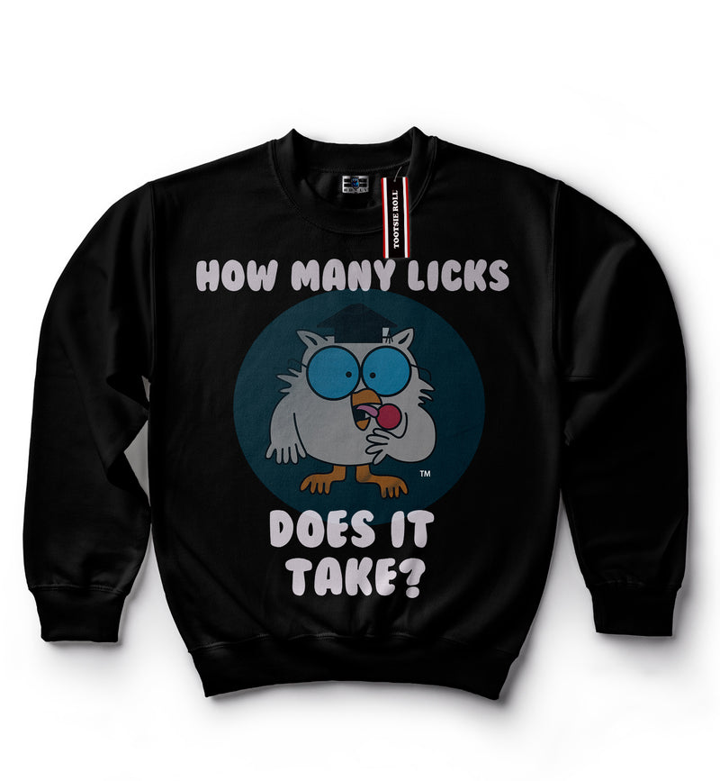 Shop and Buy 1990s Inspired Clothes | Tootsie Roll | Mr. Owl How Many Licks Commercial | Retro Sweat Shirt | Black
