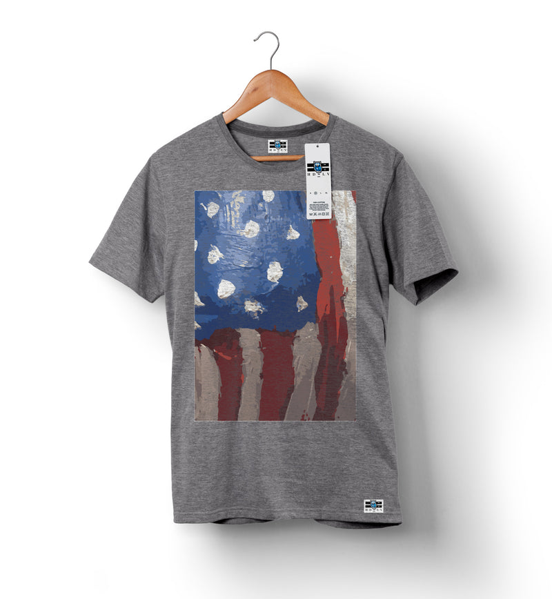 American Flag Artwork | Shirt | Grey