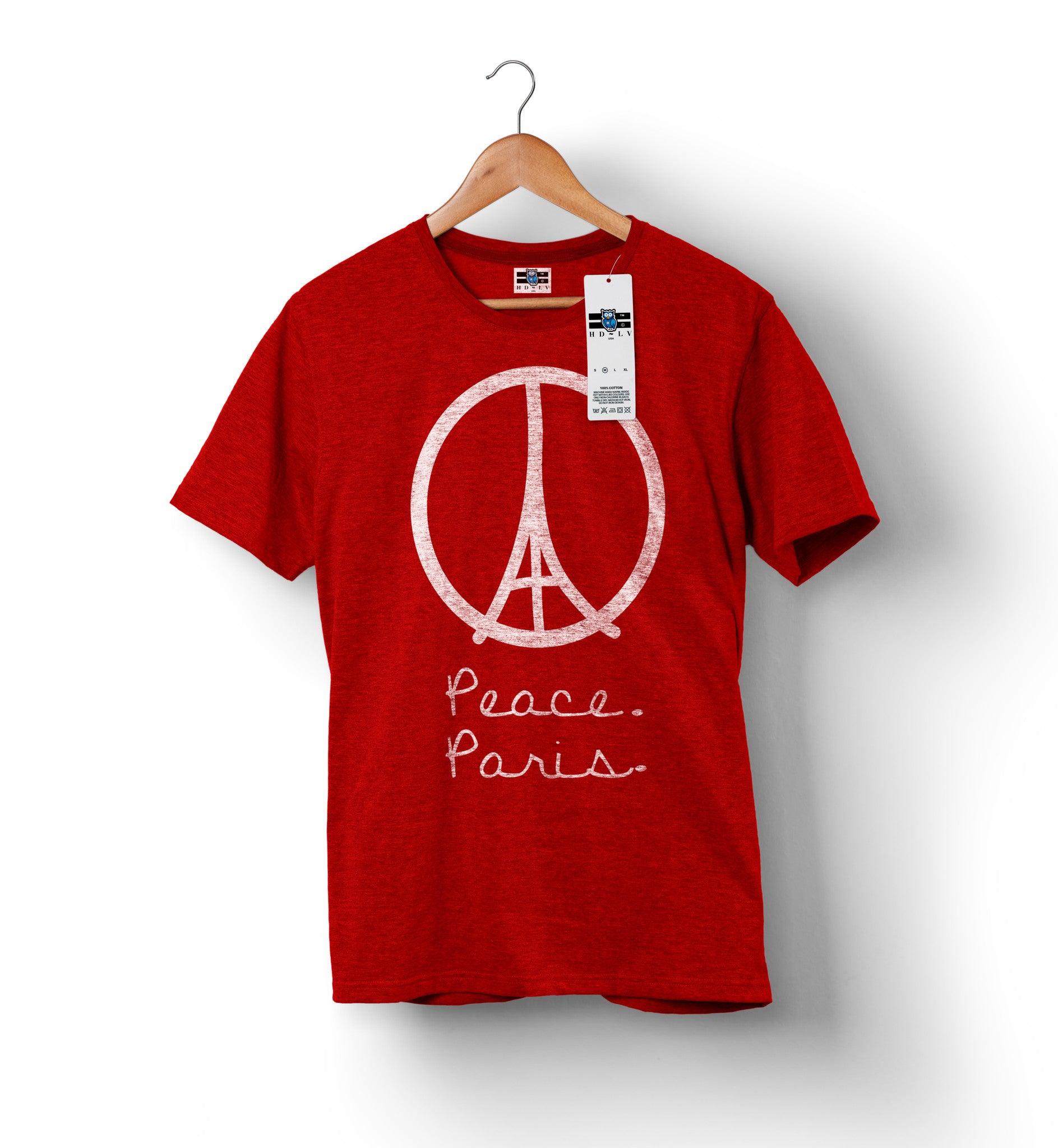 Peace For Paris - Red | Custom Shirts for Men