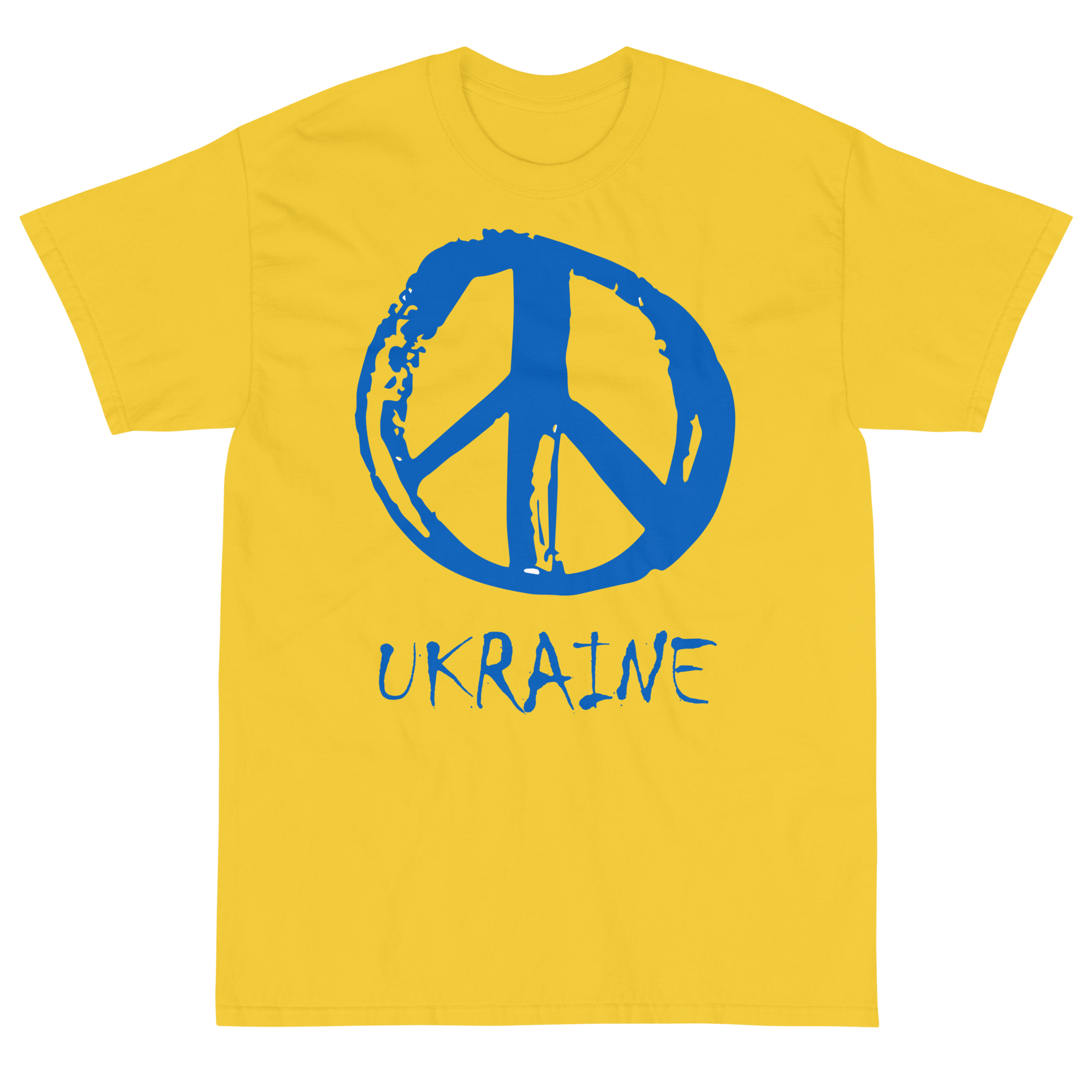 Peace for Ukraine Painted on Yellow | Political Shirts