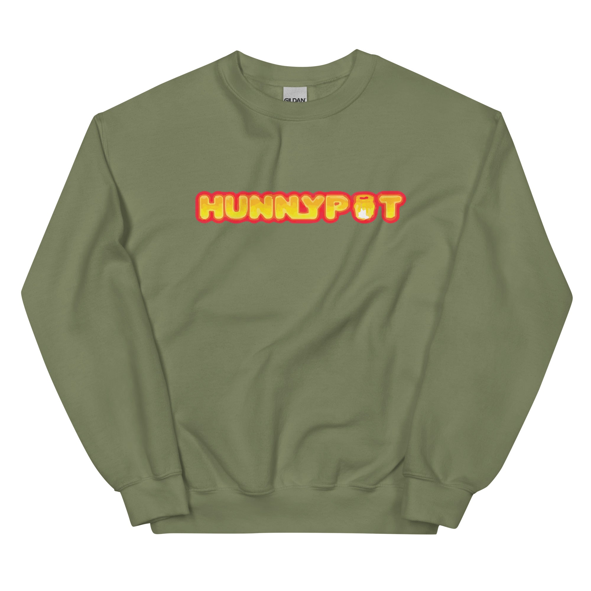 Hunnypot Live | Classic Green Crew Neck Sweatshirt